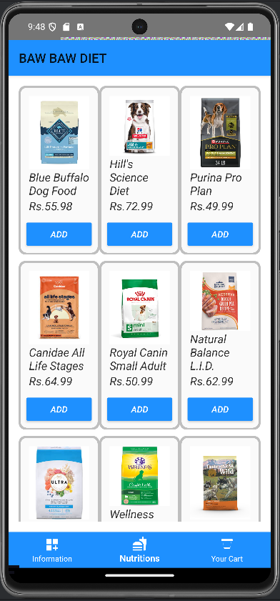 Mobile Dog Diet App