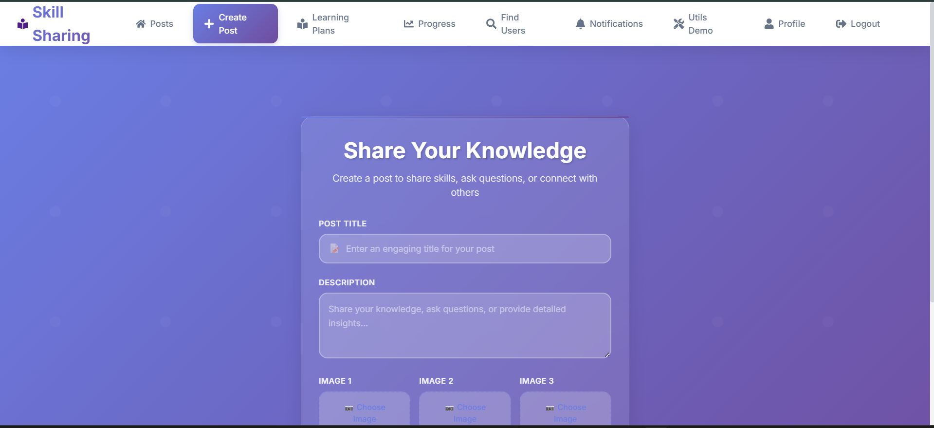 Skill Sharing Platform